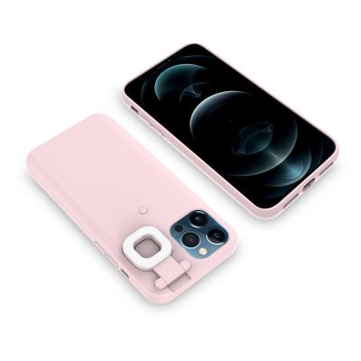 China Luxury Anti-fall Fill Light Silicone Phone Case LED Selfie Light Up Phone Case For Apple Phone Eleven Pro for sale