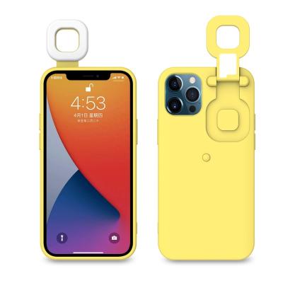 China 2021 Hot Selling Waterproof Anti-fall LED Mobile Phone Portable Case For iPhone Mobile Phone LED Ring Case for sale