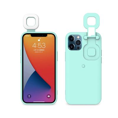 China Smart Selfie Live Fill Light Phone Case Ring Flash Mobile Phone Shell Anti-fall cover device for iphone13 for sale