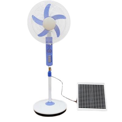 China 16 / 18 Inch Rechargeable Solar Fan Energy Saving DC 12V Floor Fans With Battery for sale