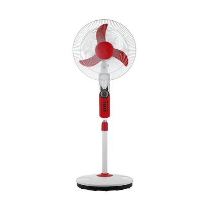 China Plastic 16 Inch Rechargeable Stand Fan USB Mobile Phone Charging Fan With LED Light for sale