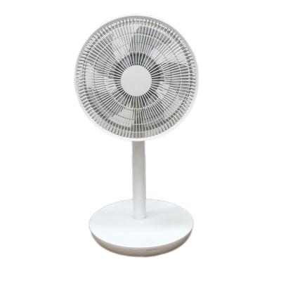 China Table Rechargeable Solar Floor Fan 12V DC Plastic Mechanical White Air Cooler for sale