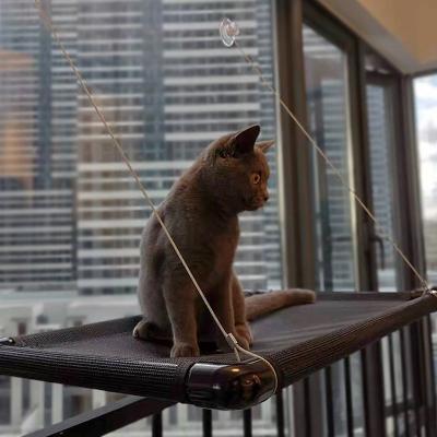 China Plastic Suction Stocked Amazon Cat Furniture Window Perch Bed Hot Sale Steel Wire Window Seat for sale