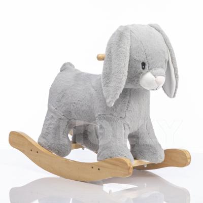 China Ride On Soft Plush Toy Baby Rocking Horse Of New Lovely Toy 2021 Promotion Animal Rabbit for sale