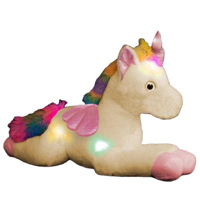 China Factory Wholesale Directly Peach Yellow And Light Purple Polyester Plush Led With Music Plush Toys for sale