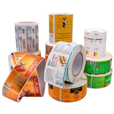 China Custom Waterproof Sunscreen Waterproof Bottle Packaging Adhesive Labels With Logo Printing Roll Stickers for sale