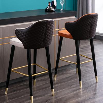 China Modern Bar Chair restaurant cashier high chair iron bar chair modern simple home with front desk high stool for sale