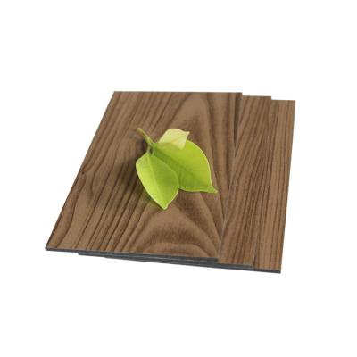 China Megabond ACP composite panel outdoor wood finish aluminium wall cladding for sale