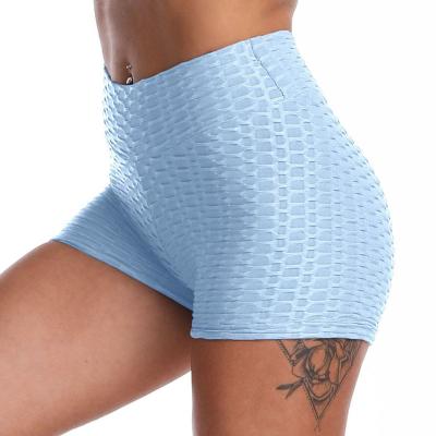 China Popular Anti-wrinkle summer jacquard yoga sports fitness shorts hip lifting tight yoga pants women's shorts for sale