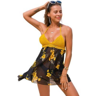 China Viable Wholesale Ladies Sexy Bikini Fringed Women's Swimwear Swimsuit Swimming One-Piece Dress for sale