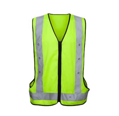 China CE Certified Water Proof Safety Vest Hi Strength LED Lights Safety Reflective Vest for sale