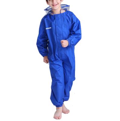 China Toddler Poncho One Piece Rainwear Hooded Muddy Jumpsuit Raincoat Children Raincoat Singlet for sale