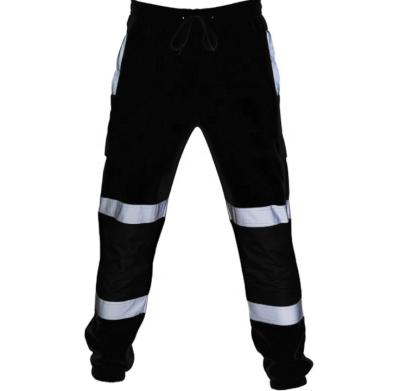 China Workwear Hi Vis Men's Black Cargo Pants Casual For Mining Safety Work Trousers With Multi Pockets for sale