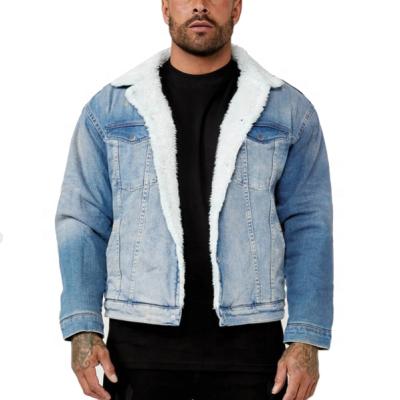 China Trendy Fashion Hip Hop Streetwear Breathable Denim Jacket Ripped Denim Male Cowboy Fleece Coats for sale