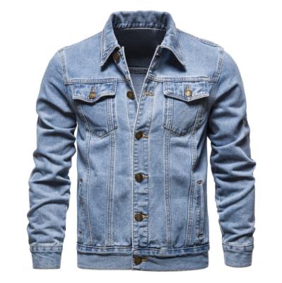 China Custom Men's Jeans Jackets Logo Print Casual Streetwear Coats Breathable Denim Jacket for sale