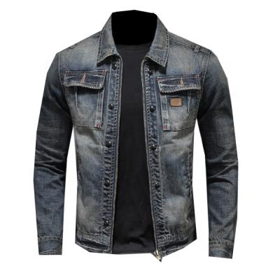 China Wholesale Fashion Breathable Solid Color Vintage Mens Denim Jacket Autumn Jean Jacket Men 2021 for sale