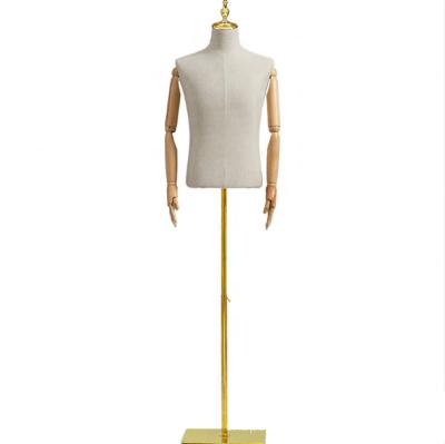 China Plus Size Props Male Model Men's Stand Display Suit Hanger Half Body Mannequin Cloth Mannequin for sale