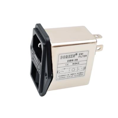 China DBI6 single-phase filter 1A 6A 3A 10A low-pass fuse and switch for sale