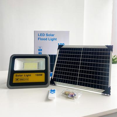 China High Brightness 200W LED Solar Powered Remote Control Garden Street Flood Light Garden Park Light for sale