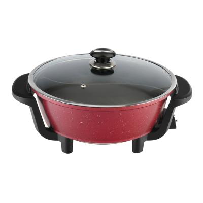 China Outdoor Hot Pot 35CM Round Electric Hot Pot Two-flavor Electric Appliance Thermostat Adjustment for sale