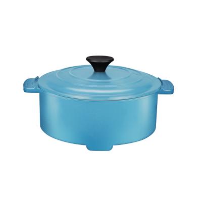 China Hot stick cooker 26cm stick gill outdoor electric pot pan non frying korea indoor kitchen tableware with enamel design for sale