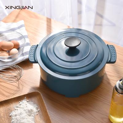 China Heat Insulated House Deep Rice Cooker Non-Stick Hot Pot Round Aluminum Die Casting Pot for sale