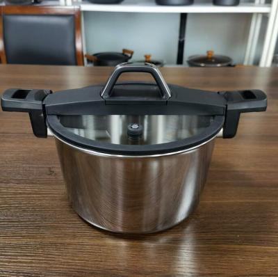 China Low Sustainable Pressure Cooker With Nonstick Coating Induction And Travel S/S Cookware Panci Gas for sale