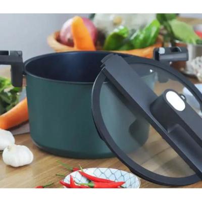 China Sustainable kitchen cooking pot non pressure cooker stick liner cookware set multi function boiling pot used on induction and gas for sale