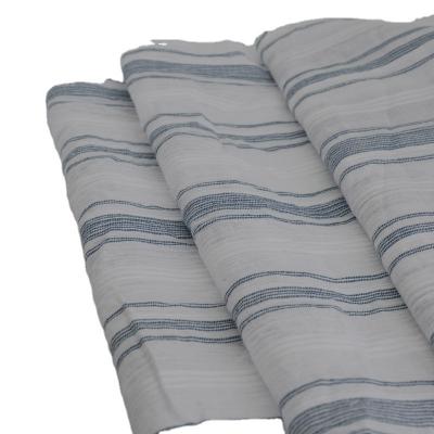 China Wholesale Stripe Pattern Antistatic Organic Cotton Woven Crepe Fabric for sale