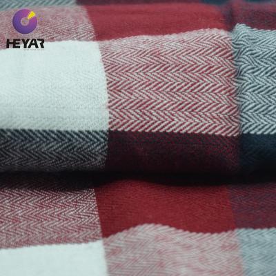 China Shrink-Resistant Fashion Herringbone Yarn Dyed Check Cotton Shirt Fabric for sale