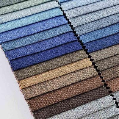 China High Quality Stretch Upholstery Fabric For Sofa Furniture Polyester Linen Fabric for sale