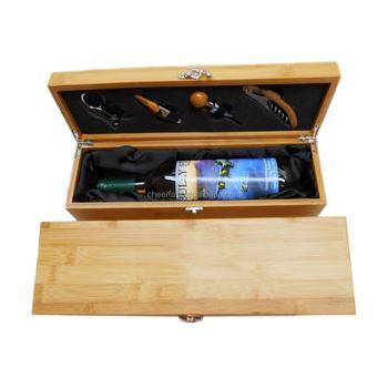 China Handmade hot sale box wine storage box bamboo wood packaging for wine bottle simple wooden box for sale