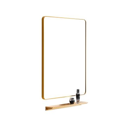 China Modern Cheap Price Wall Mount Bathroom Mirror Rectangular Bathroom Makeup Mirror With Aluminum Frame 80X60cm for sale