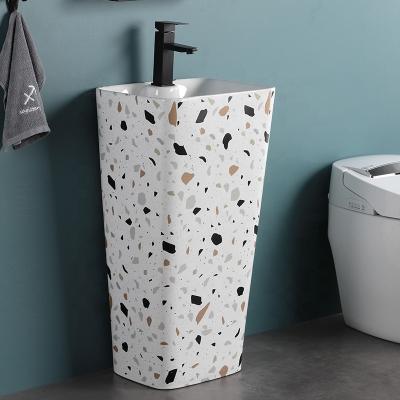 China Modern European Sanitary Sink Pedestal Sale Custom Style Bathroom Ware Top Hands Our Door Lavatory Modern Ceramic Hand Basin for sale