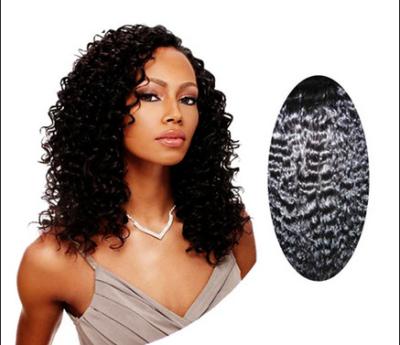 China Natural Negro 100 Indian Cabello humano rizado 14 