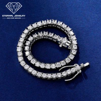 China Depends On Product Custom Women Men Iced Out S925 White Gold 7.5inches 3mm Silver 9k 10k 14k 18k 4mm Moissanite Diamond Tennis Chain Bracelet for sale