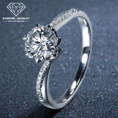 China Believed ; Religious; CLASSIC; Office ; hip-hop; Romantic Women Solid 925 Silver 10k 14k 18k 24k Pure Gold Rose Moissanite Natural Diamond Ring Yellow White With GRA IGI GIA Certificate for sale