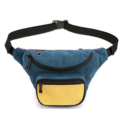 China With Headphone Jack Wallet Corduroy Chest Wholesale Custom Colorful Cross - Body Bum Bags Fanny Pack Waist Bag For Women for sale