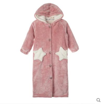 China Children's bathrobe fleece autumn and winter girls' thermal thickened bathrobe double for sale