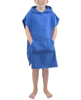 China Kids Thermal Sleeveless Bathrobe Solid Color Fleece Hotel Bathrobe Coral Hoodie for sale