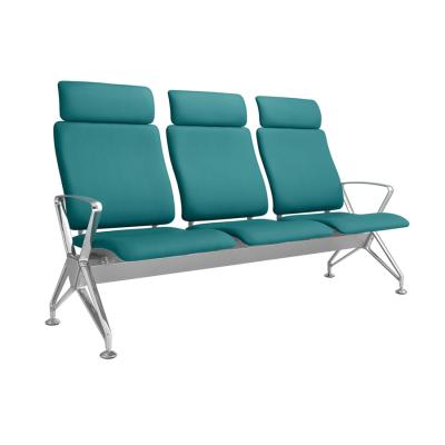 China Modern Hospital Waiting Room Chair Reception Stainless Steel Chair For Airport Public Bank Area Patient Clinics for sale