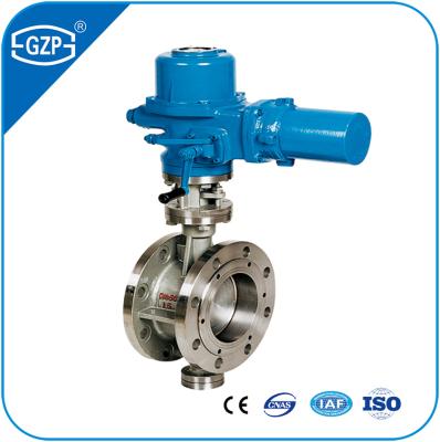 China General Electric Motor Power Cast Iron Stainless Steel Electronic Actuated Butterfly Valves With RF RJ RTJ FF FM TG MFM Flanged Connection for sale