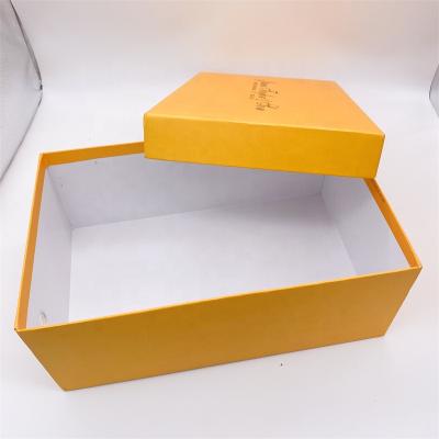 China Hot Sale Recyclable Recycle Rigid Gift Boxes Custom Top And Base Box With Gray Board Material For Shoe for sale