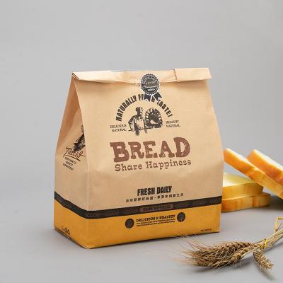 China Wholesale Custom Paper Bags Brown Kraft Paper Bakery /food Paper Bags Recyclable for sale