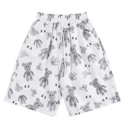 China Summer personality hip hop bear shorts boys slouchy casual pants Anti-wrinkle feeling board shorts short pants for men for sale