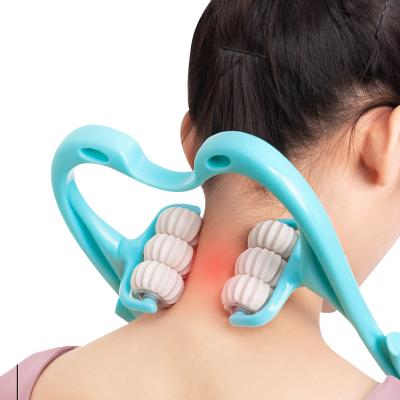 China JLK Fitness Equipment JLK Spine Handheld Cervical Massager Handheld Multifunctional Home Yoga Neck Clamp Neck Massager for sale