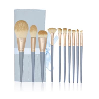 China FACE Top Fashion Set Bag Wholesale Blue High Quality Gold Professional Cheap Makeup Brush for sale