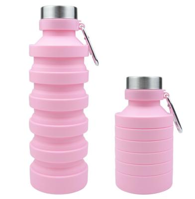 China 550ml Stain Viable Creative Silicone Folding Running Fitness Portable Outdoor Sports Water Cup for sale