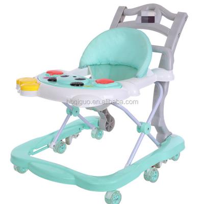 China 2022 Cartoon walking toy chair musical baby walker with stopper for children for sale