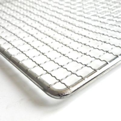 China Dustproof BBQ Wire Mesh Stainless Steel BBQ Grill Mat Multifunction Grill Cooking Grid for sale